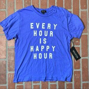 WILDFOX Every Hour Is Happy Hour Tee NWT Size Medium